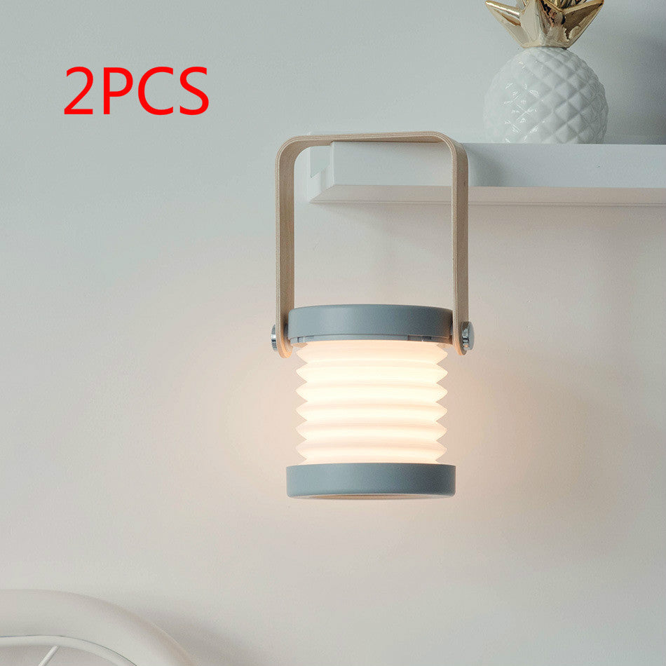 Foldable Touch Dimmable LED Night Light – Portable USB Rechargeable Lantern Lamp