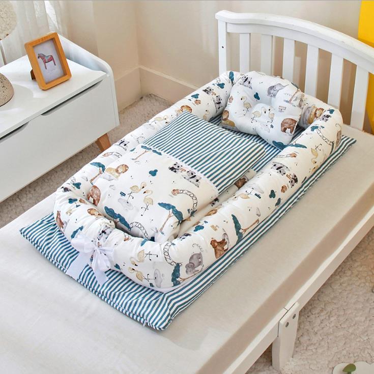 Foldable Portable Baby Crib – Anti-Pressure Newborn Travel Bed