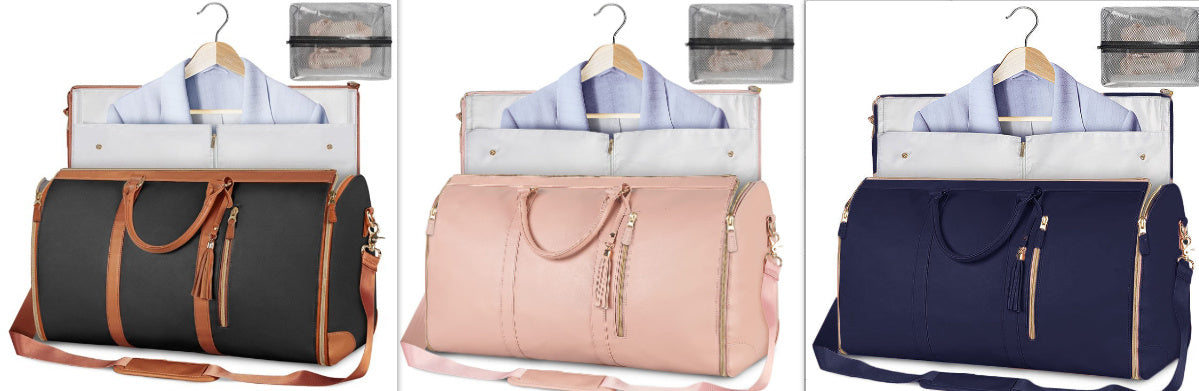 Women’s Large Travel Duffle Bag – Foldable Waterproof Tote & Suit Carrier