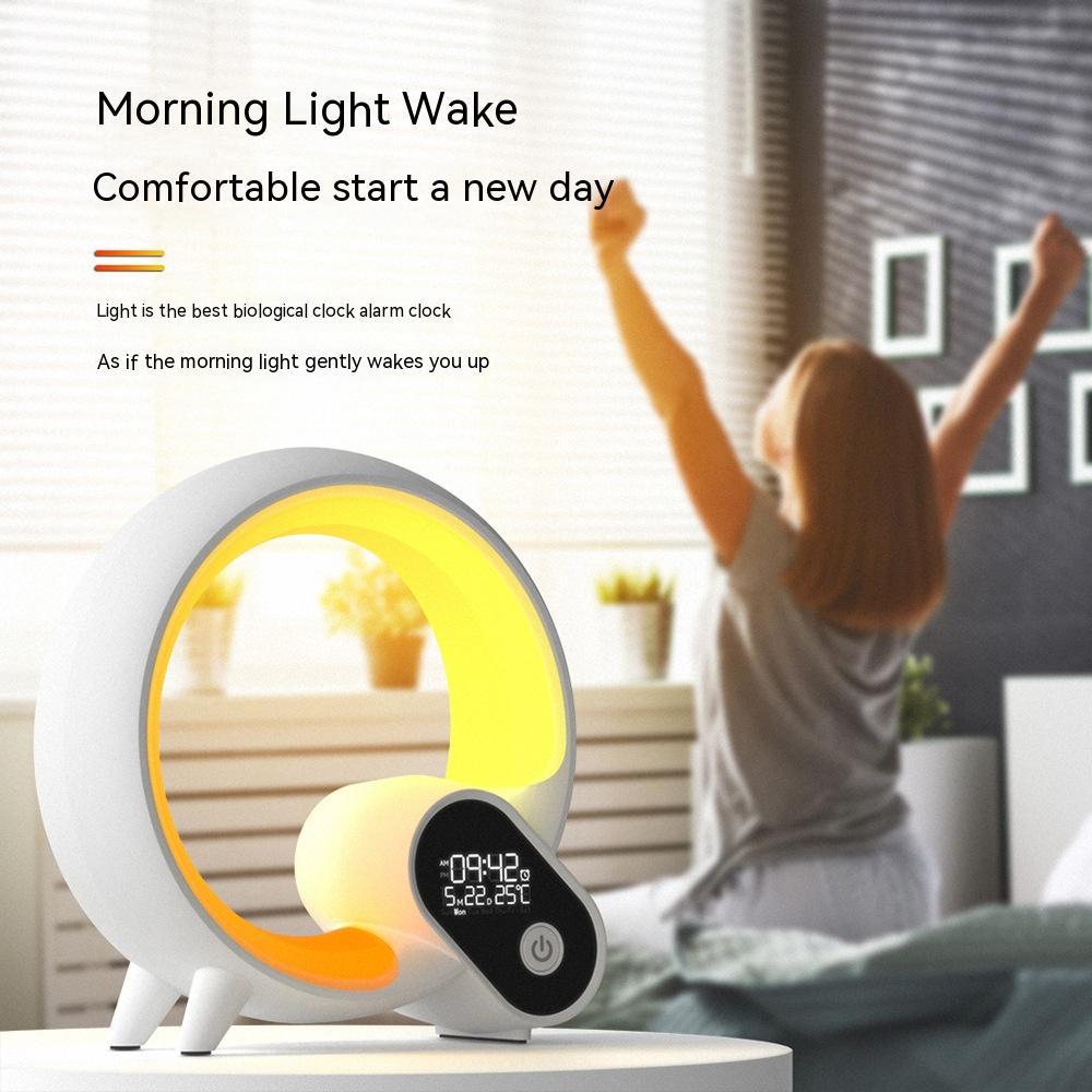 Q Light Sunrise Alarm Clock – Analog Digital Display with Bluetooth Audio