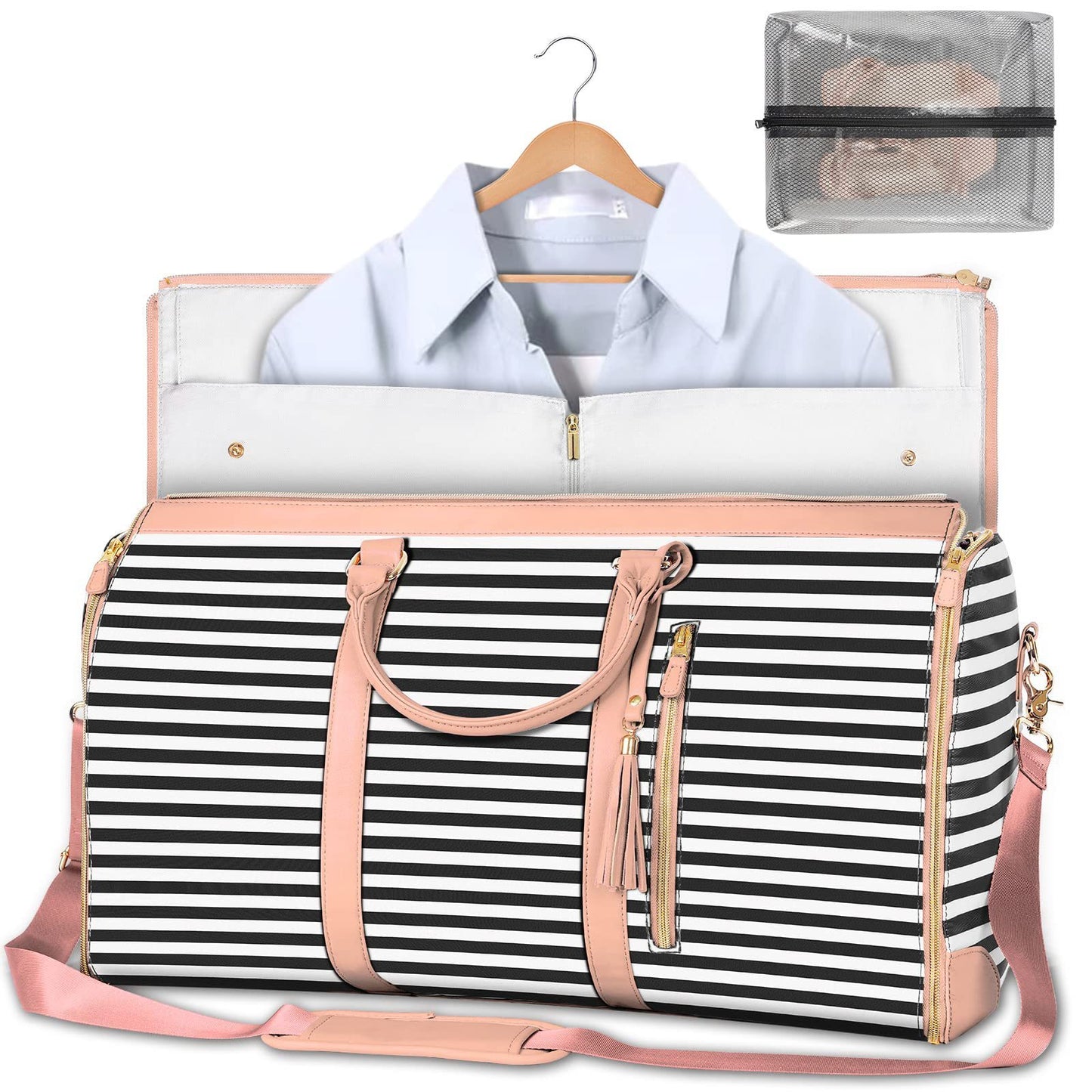 Women’s Large Travel Duffle Bag – Foldable Waterproof Tote & Suit Carrier