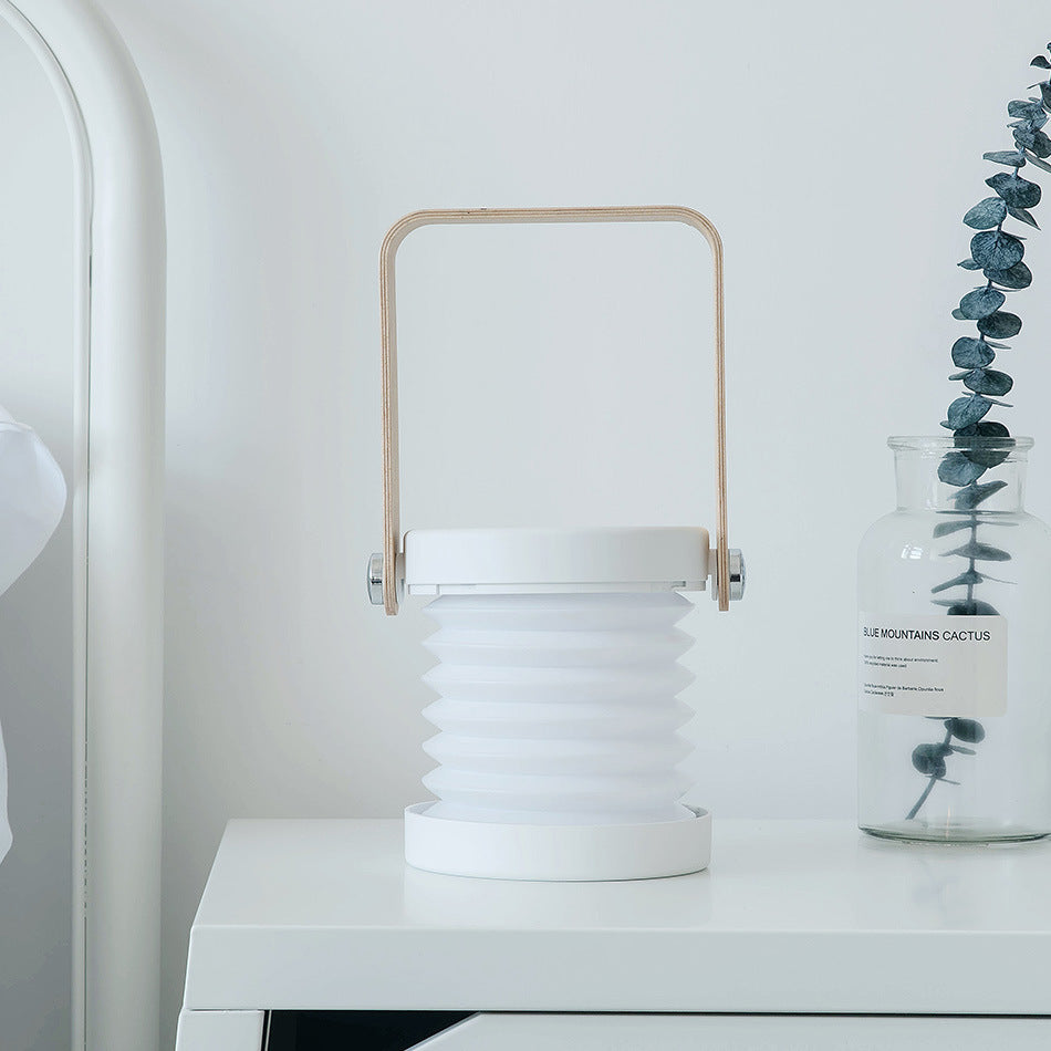 Foldable Touch Dimmable LED Night Light – Portable USB Rechargeable Lantern Lamp