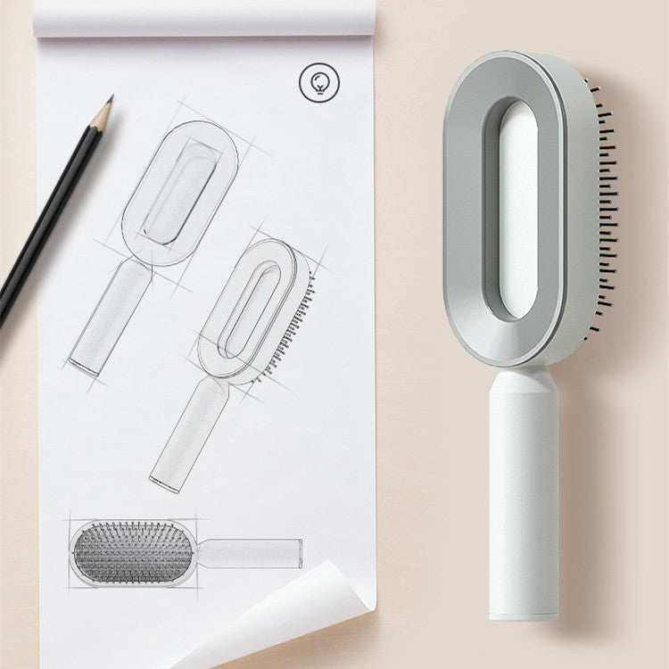 Self-Cleaning Hair Brush with Scalp Massage