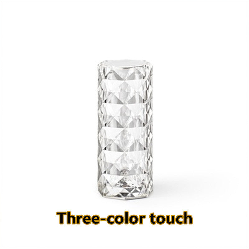 Nordic Crystal Touch Lamp – USB Dimmable Night Light