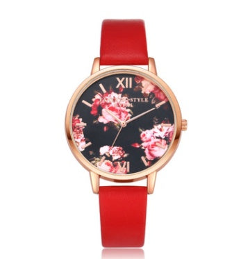 Rose Gold Women’s Quartz Watch with Leather Strap