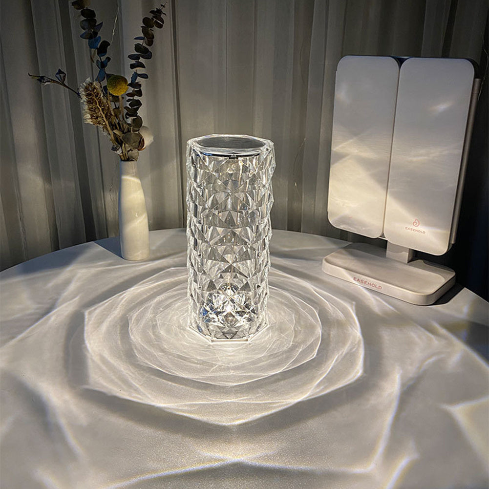 Nordic Crystal Touch Lamp – USB Dimmable Night Light