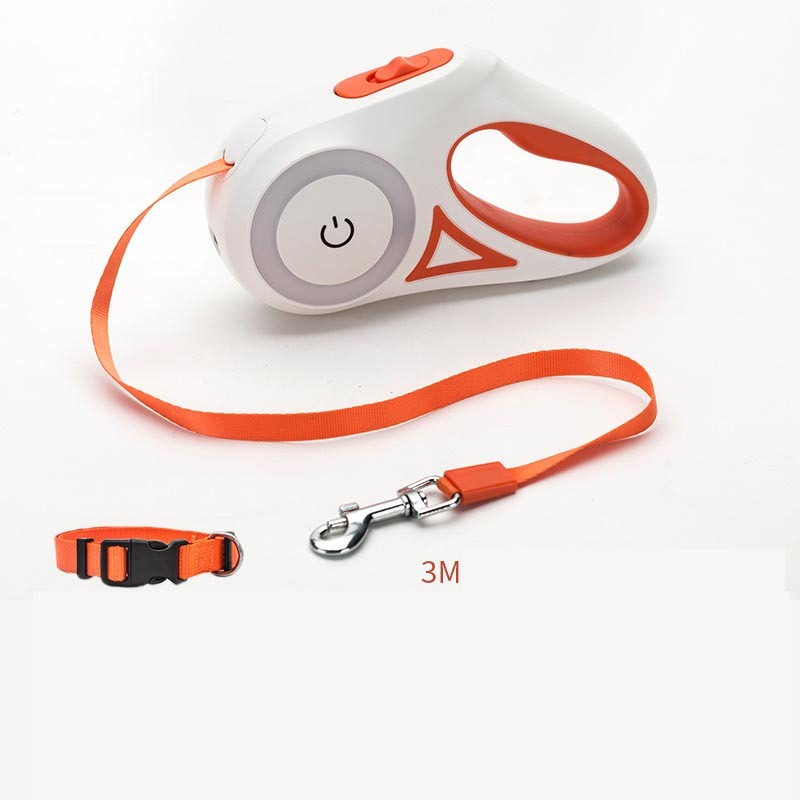 Retractable Dog Leash with Collar – Spotlight Automatic Pet Lead