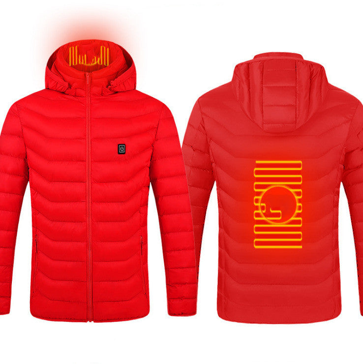 Heated USB Electric Jacket – Winter Thermal Cotton Coat for Men