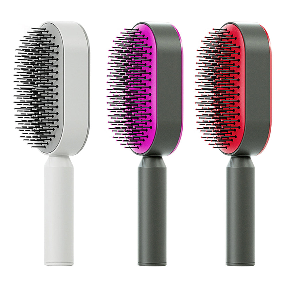 Self-Cleaning Hair Brush with Scalp Massage