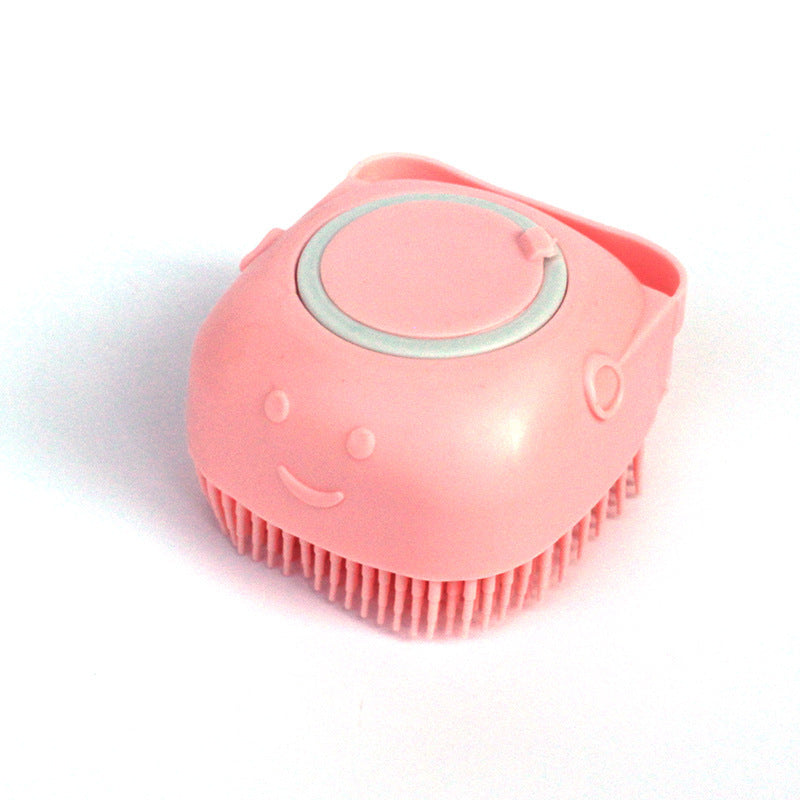 Silicone Pet Bath & Grooming Glove with Shampoo Dispenser