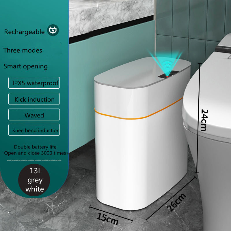 Smart Trash Can with Lid – Automatic Induction Dustbin for Bedroom, Kitchen & Car