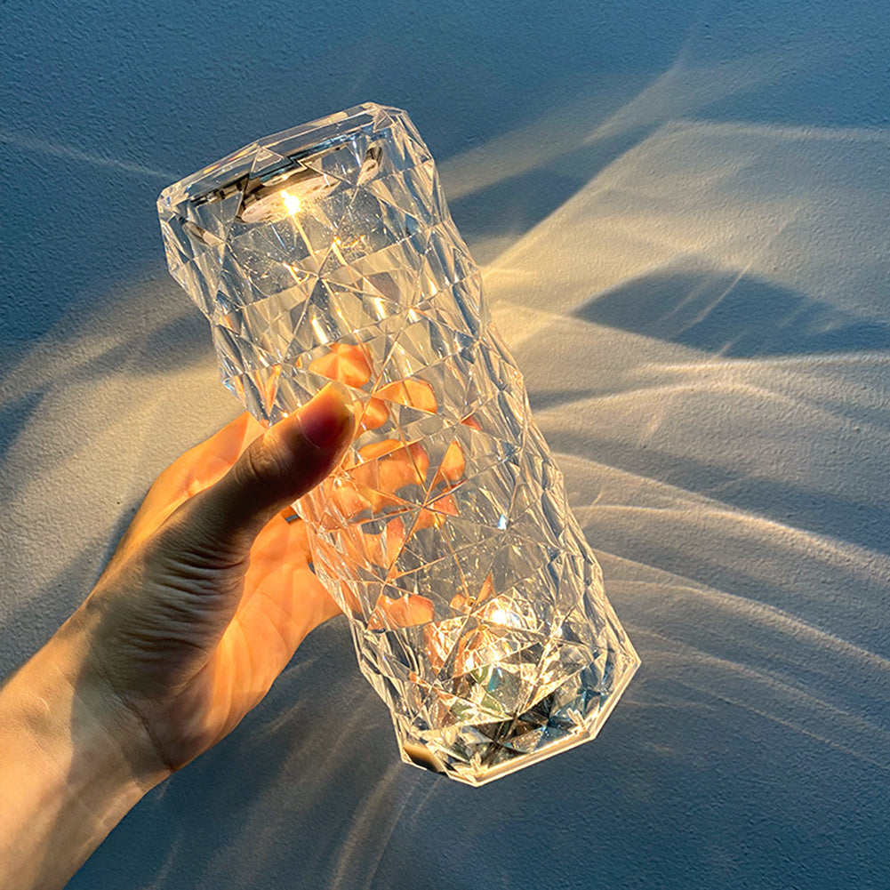 Nordic Crystal Touch Lamp – USB Dimmable Night Light