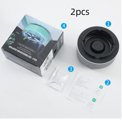 Smoke Removal Air Purification Ashtray – Automatic Anion Purifier for Home & Car