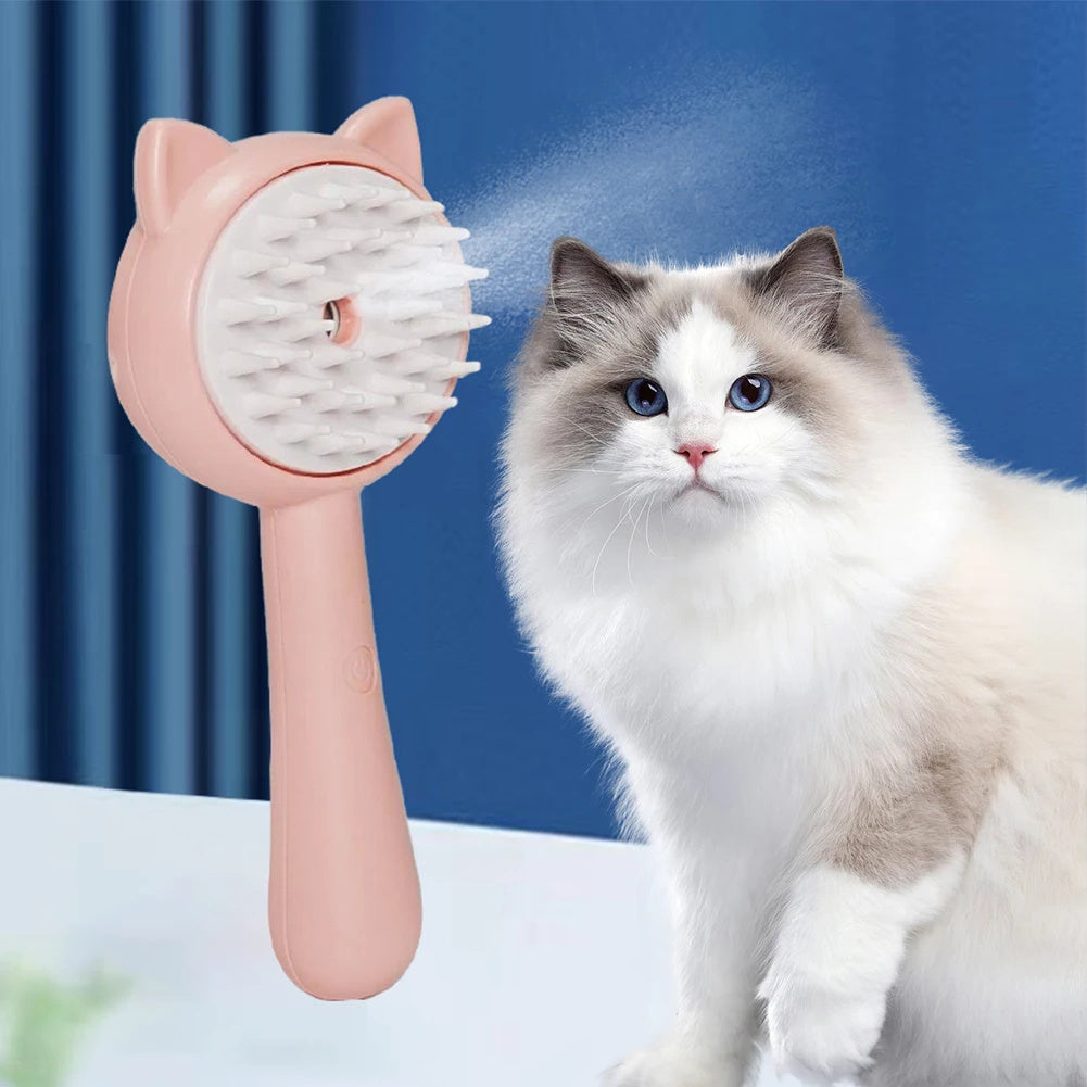 Multifunctional Pet Grooming Brush – Hair Cleaning & Mist Spray