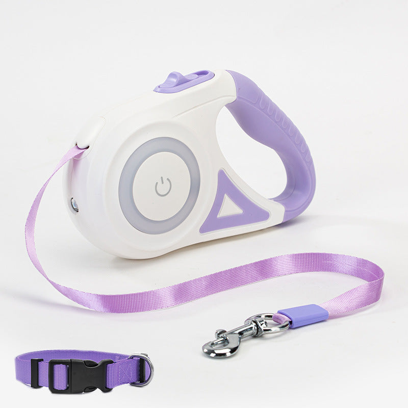 Retractable Dog Leash with Collar – Spotlight Automatic Pet Lead