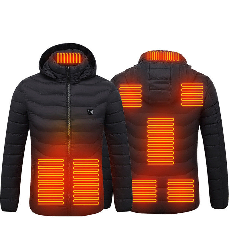 Heated USB Electric Jacket – Winter Thermal Cotton Coat for Men