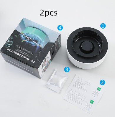Smoke Removal Air Purification Ashtray – Automatic Anion Purifier for Home & Car