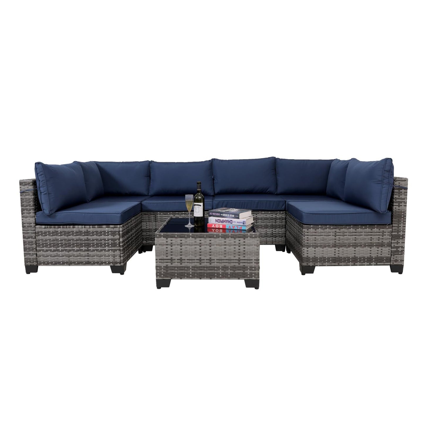 7-Piece Outdoor Rattan Patio Set
