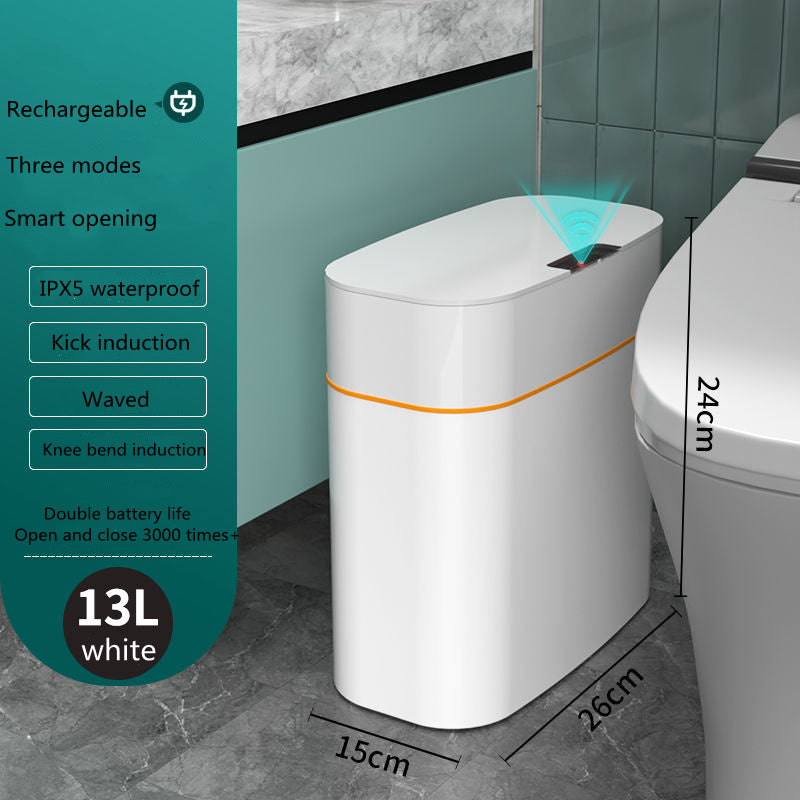 Smart Trash Can with Lid – Automatic Induction Dustbin for Bedroom, Kitchen & Car