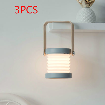 Foldable Touch Dimmable LED Night Light – Portable USB Rechargeable Lantern Lamp