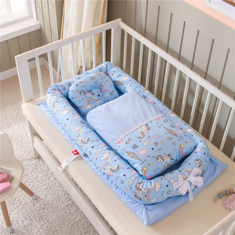Foldable Portable Baby Crib – Anti-Pressure Newborn Travel Bed