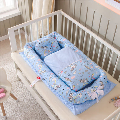 Foldable Portable Baby Crib – Anti-Pressure Newborn Travel Bed