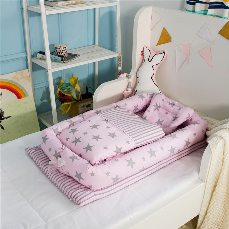 Foldable Portable Baby Crib – Anti-Pressure Newborn Travel Bed