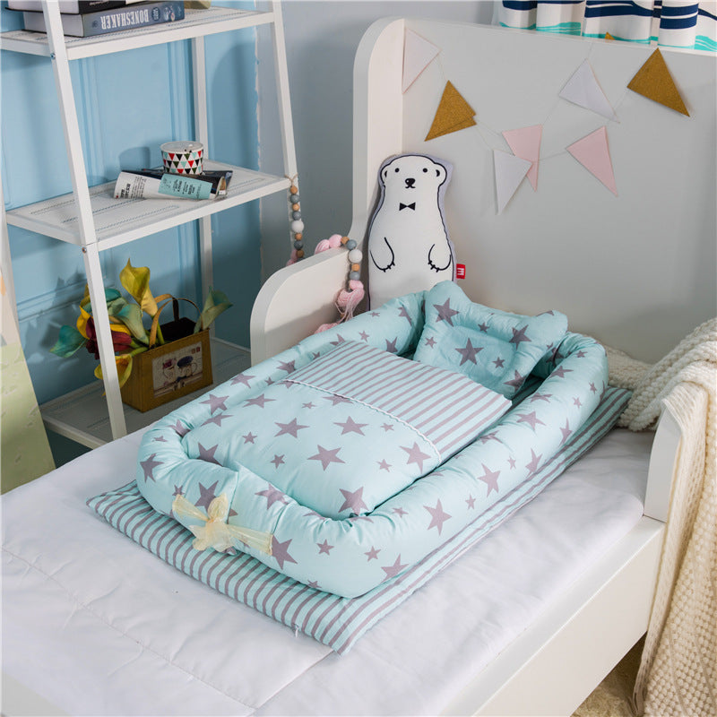 Foldable Portable Baby Crib – Anti-Pressure Newborn Travel Bed