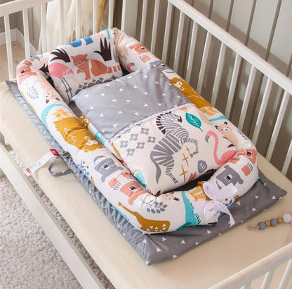 Foldable Portable Baby Crib – Anti-Pressure Newborn Travel Bed
