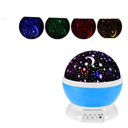 LED Projector Light USB Starry Sky Night Light Rotating Bedside Table Lamp