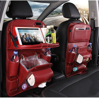 PU Leather Car Seat Back Storage Organizer