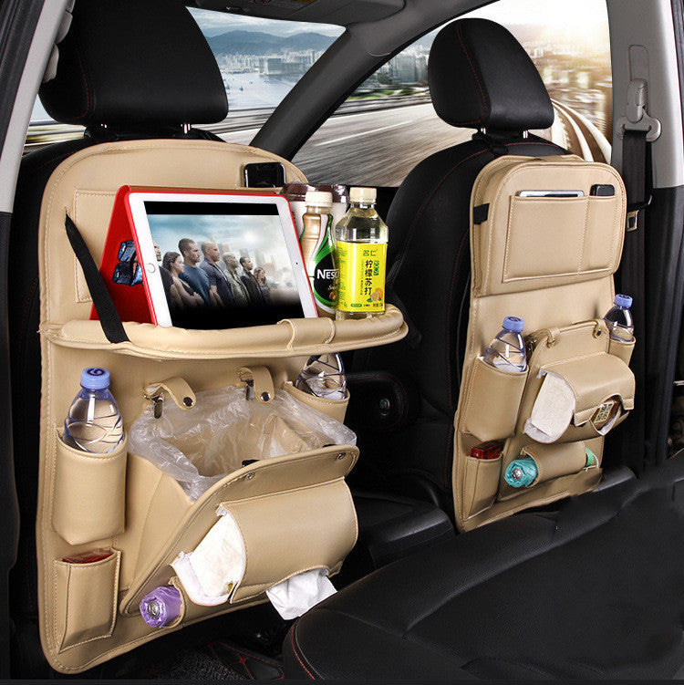 PU Leather Car Seat Back Storage Organizer