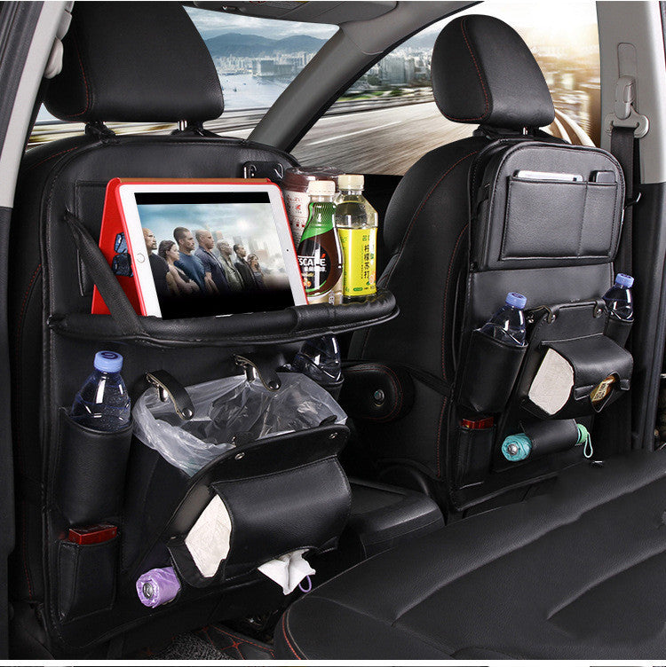PU Leather Car Seat Back Storage Organizer