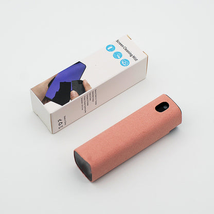 Portable Screen Cleaning Artifact – Spray Bottle with Integrated Wipe