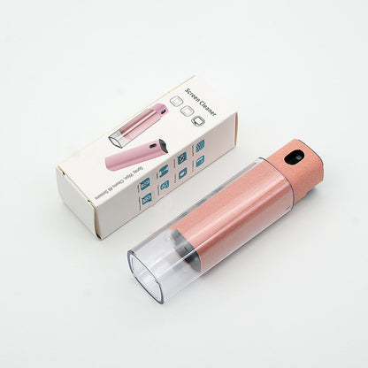 Portable Screen Cleaning Artifact – Spray Bottle with Integrated Wipe
