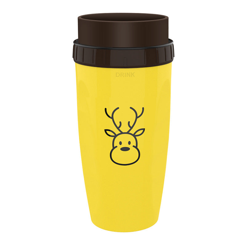No-Cover Twist Travel Cup – Double Insulated Portable Tumbler with Straw for Kids & Adults