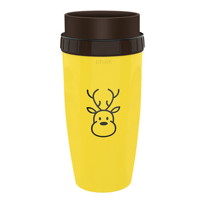 No-Cover Twist Travel Cup – Double Insulated Portable Tumbler with Straw for Kids & Adults
