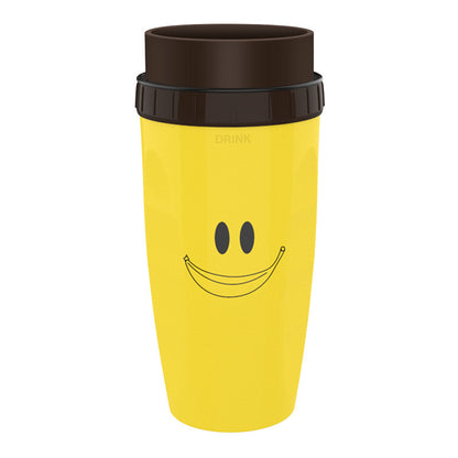 No-Cover Twist Travel Cup – Double Insulated Portable Tumbler with Straw for Kids & Adults