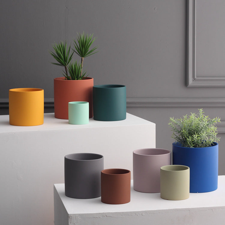 Industrial Style Ceramic Plant Po