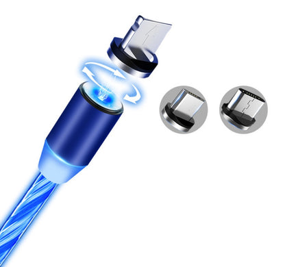 Flowing Light Magnetic Data Cable – iPhone/Android/Type-C