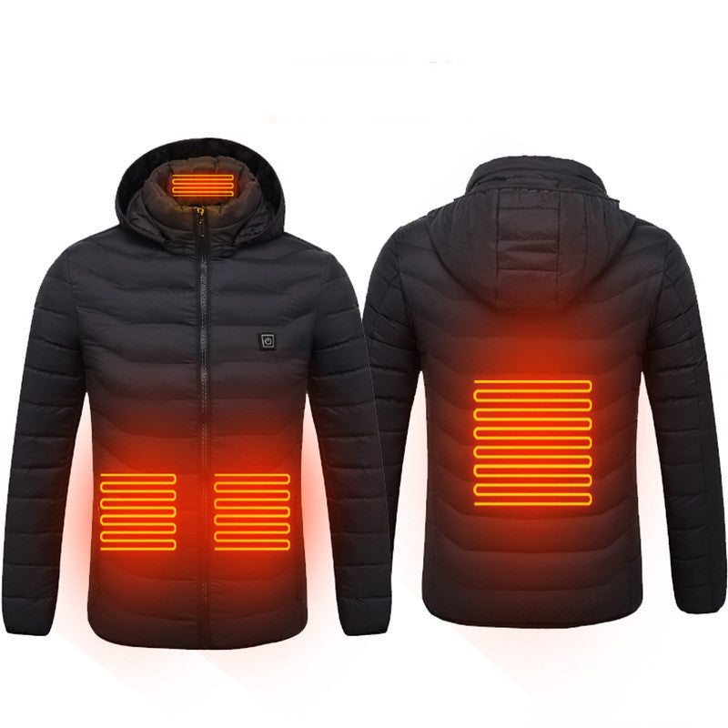 Heated USB Electric Jacket – Winter Thermal Cotton Coat for Men