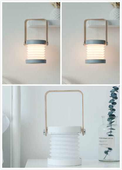 Foldable Touch Dimmable LED Night Light – Portable USB Rechargeable Lantern Lamp