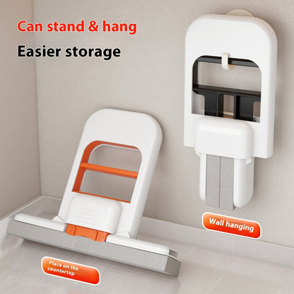 Handy foldable sponge mop for easy cleaning of desks, glass, and home surfaces