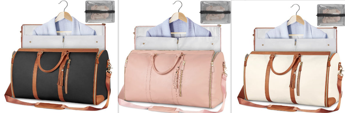 Women’s Large Travel Duffle Bag – Foldable Waterproof Tote & Suit Carrier