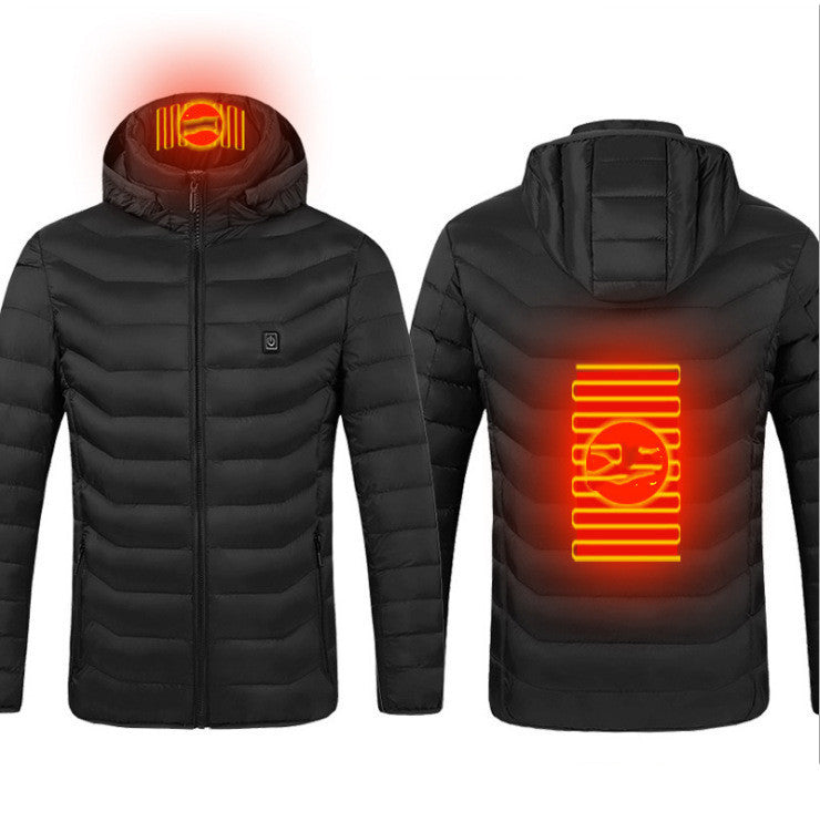 Heated USB Electric Jacket – Winter Thermal Cotton Coat for Men