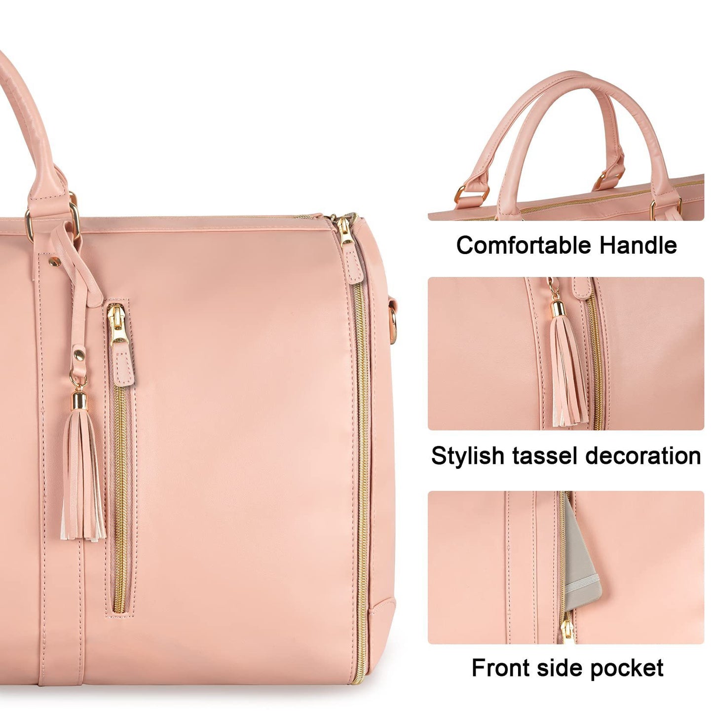 Women’s Large Travel Duffle Bag – Foldable Waterproof Tote & Suit Carrier