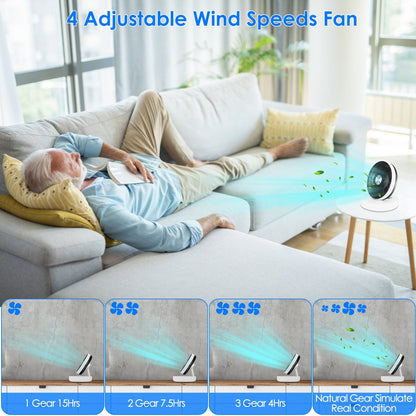 Foldable Rechargeable LED Desk & Wall Fan