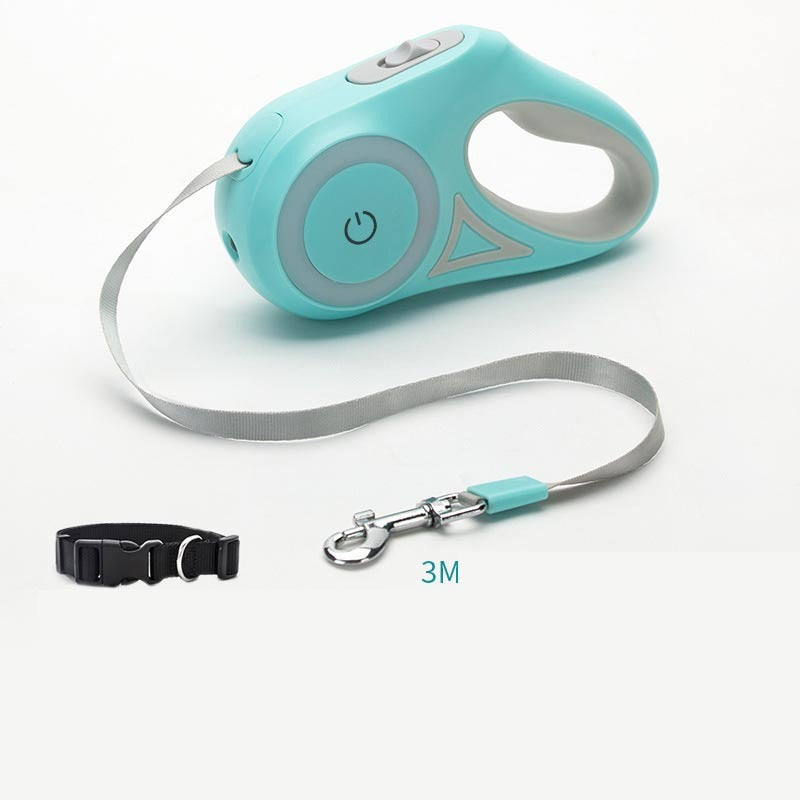 Retractable Dog Leash with Collar – Spotlight Automatic Pet Lead