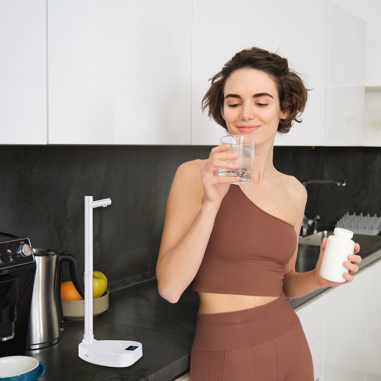 Automatic Water Dispenser with Stand – Rechargeable Bottle Pump with Extension Tube