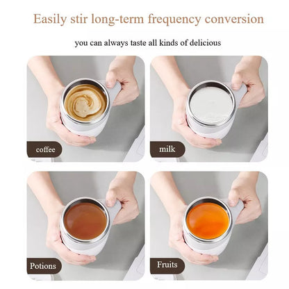 Rechargeable Automatic Stirring Cup – Electric Magnetic Coffee & Milkshake Mixer